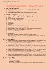Đề cương ôn tập Giữa kì 2 Tiếng Anh 12 năm 2025–2026 trường THPT Việt Đức (Hà Nội)